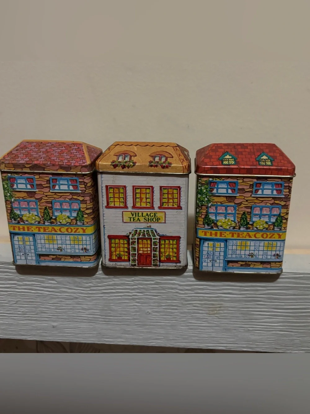 Lillian Vernon The Tea Cozy & Village Tea Shops Mini Metal Container Vintage